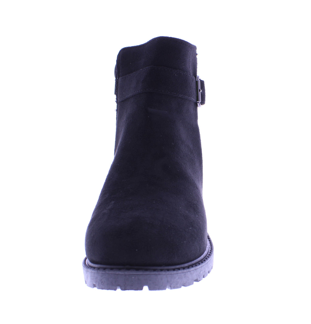 Women Microfiber & Sparkle Zip Up Boot