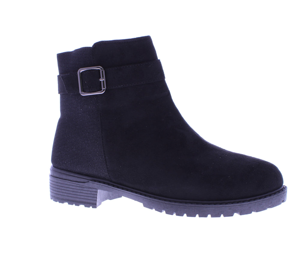 Women Microfiber & Sparkle Zip Up Boot