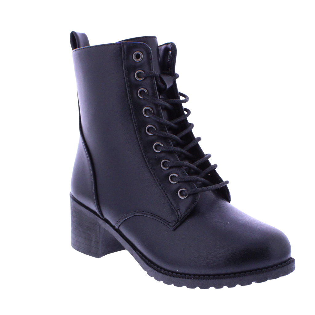 Women Combat Heel Boot