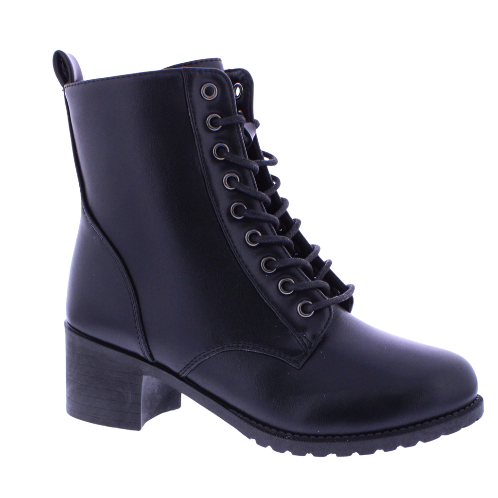 Women Combat Heel Boot