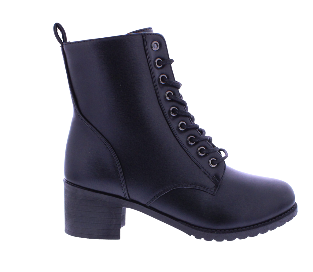 Women Combat Heel Boot