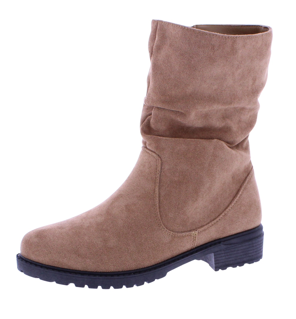 Women Microfiber Zip Up Boot