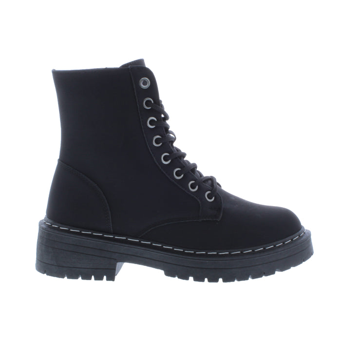 5” Women Synthetic Leather Lace Up Boot