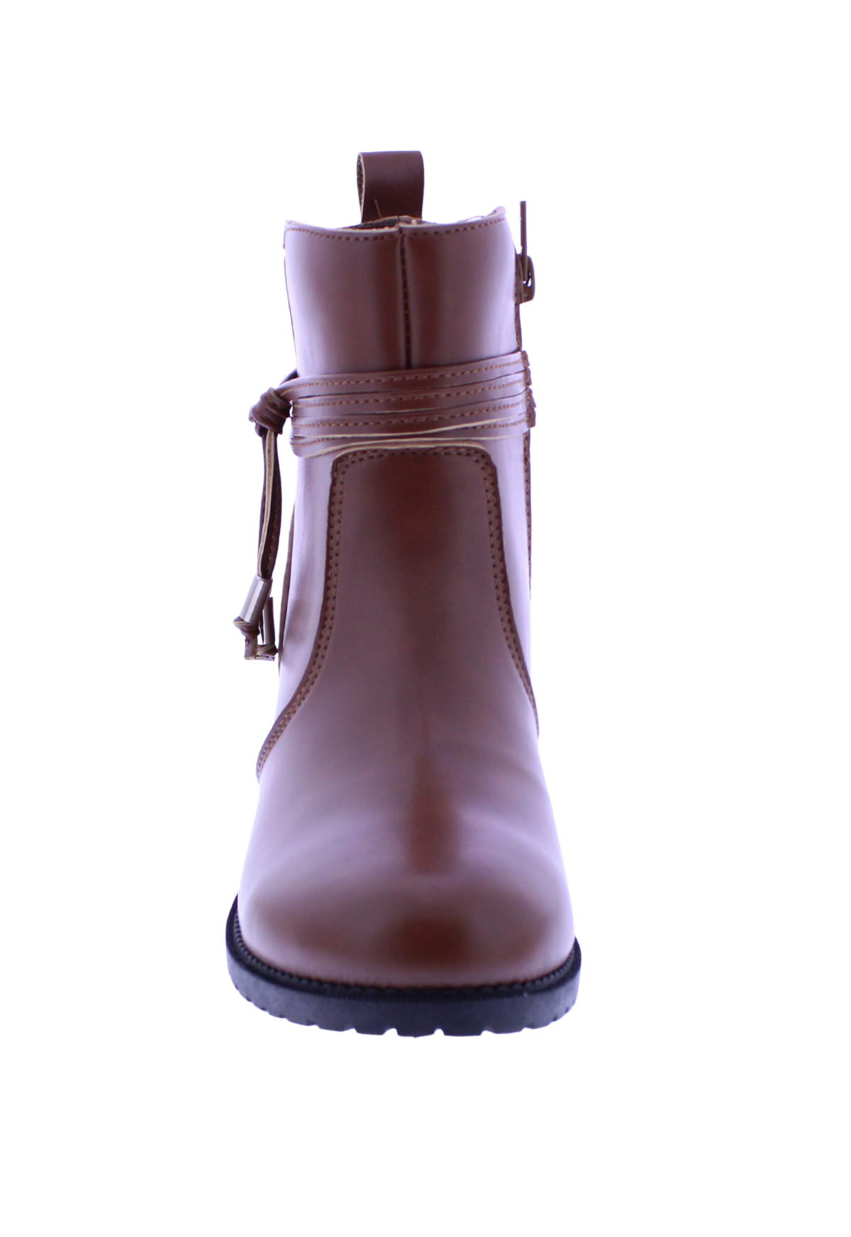 Women's Faux Leather Wrap Tie Ankle Boot