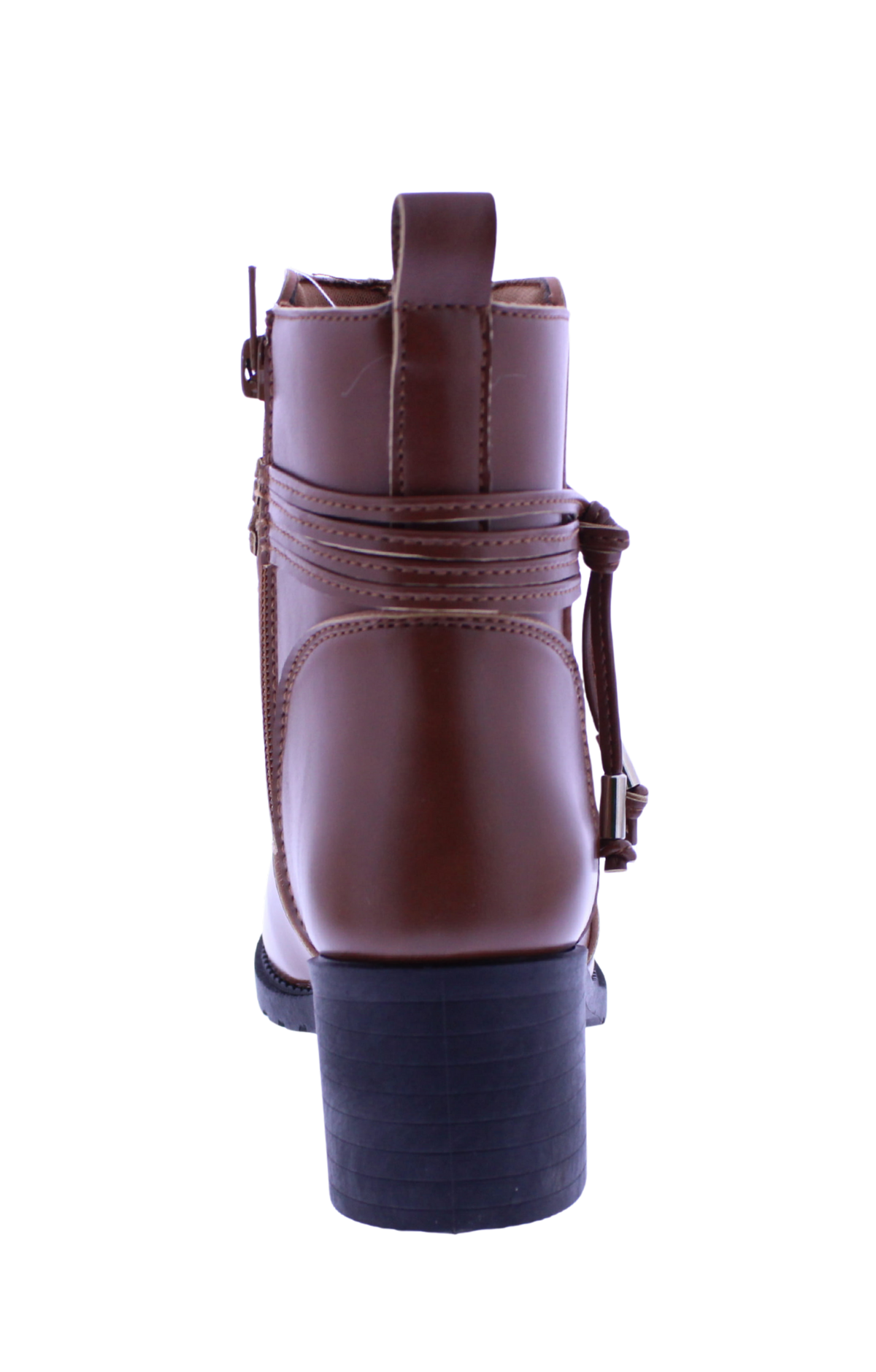 Women's Faux Leather Wrap Tie Ankle Boot