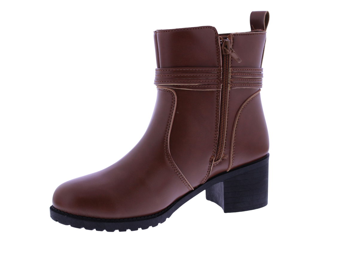 Women's Faux Leather Wrap Tie Ankle Boot