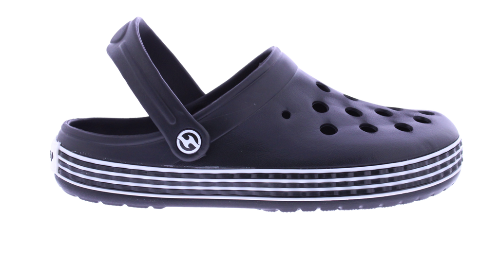 Men Two Color Linear Band Clog