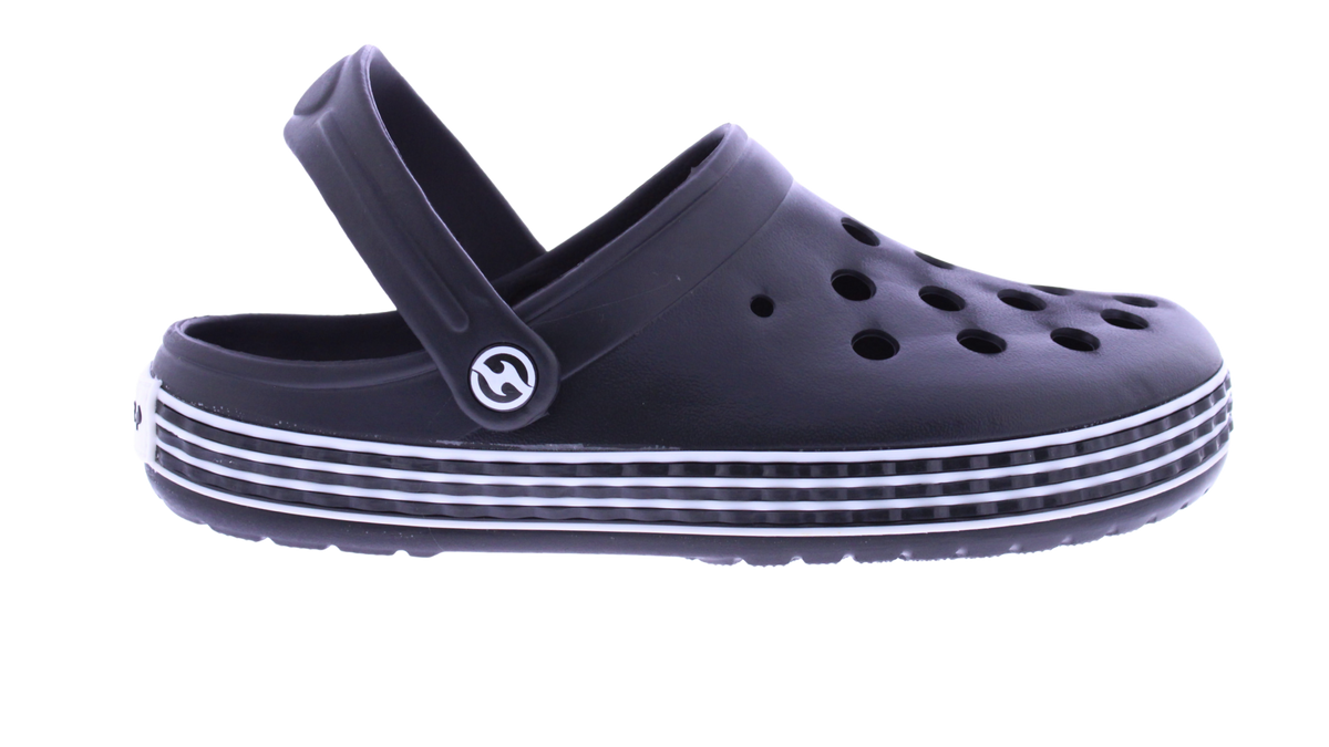 Men Two Color Linear Band Clog