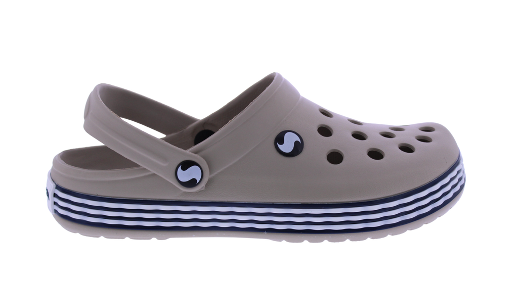 Men Two Color Linear Band Clog