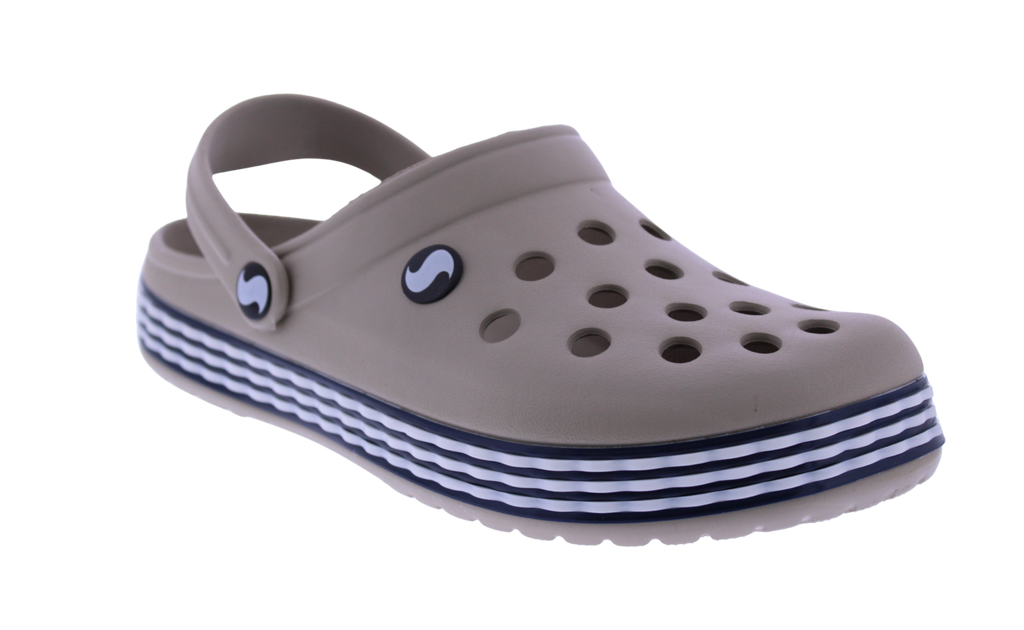Men Two Color Linear Band Clog