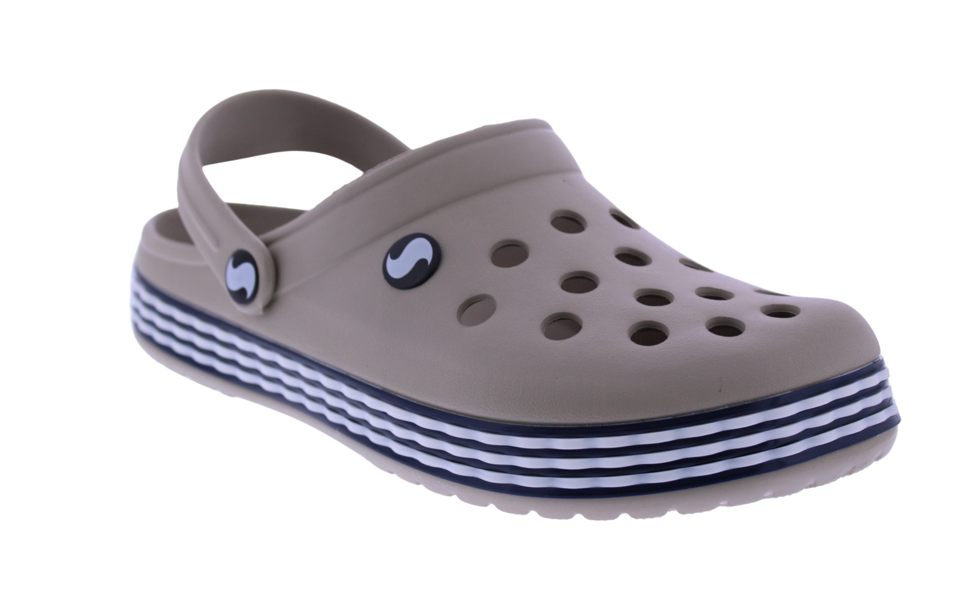Men Two Color Linear Band Clog