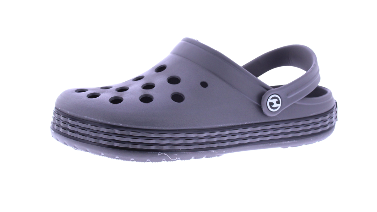 Men Two Color Linear Band Clog