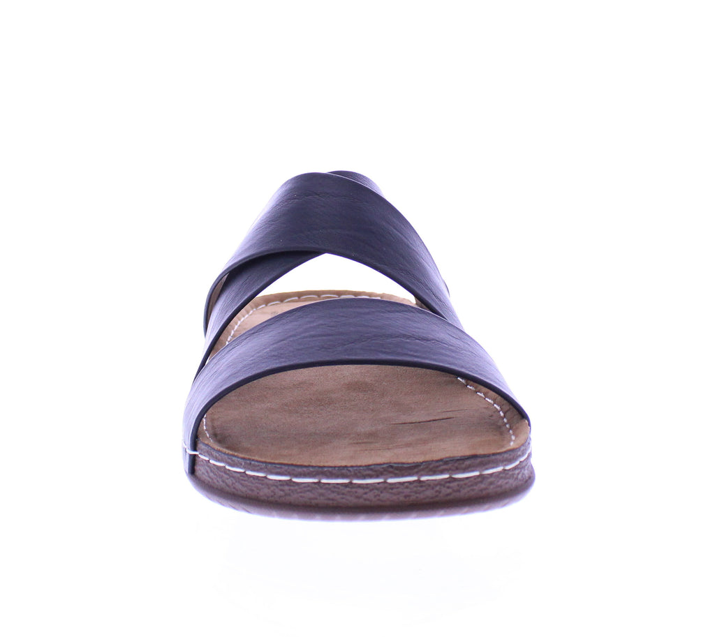 Men Faux Leather Slide