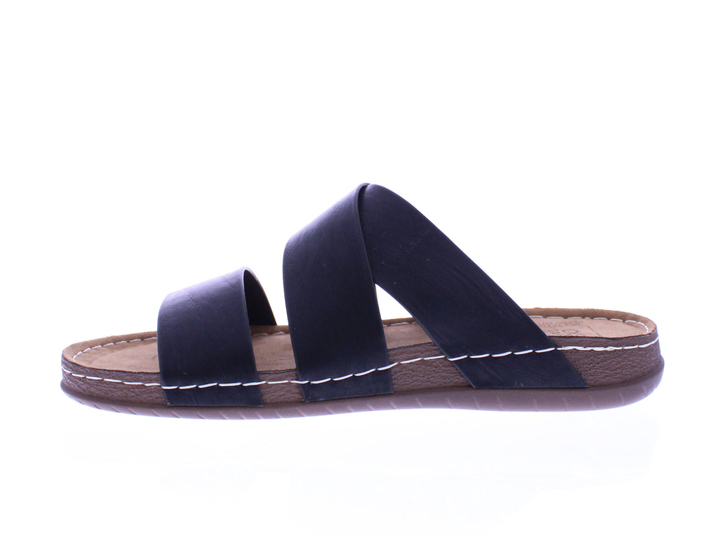 Men Faux Leather Slide