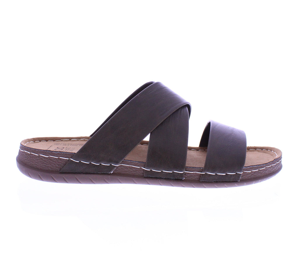 Men Faux Leather Slide