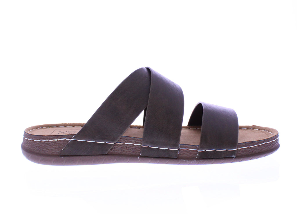 Men Faux Leather Slide