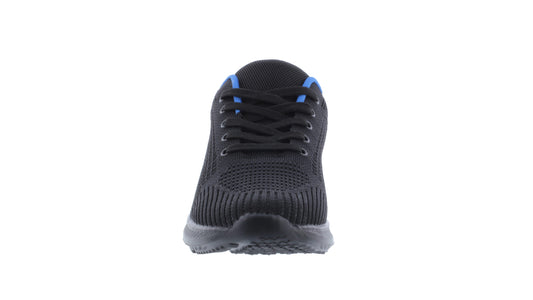 Men Geometric Fly Knit Lace Up Sneaker