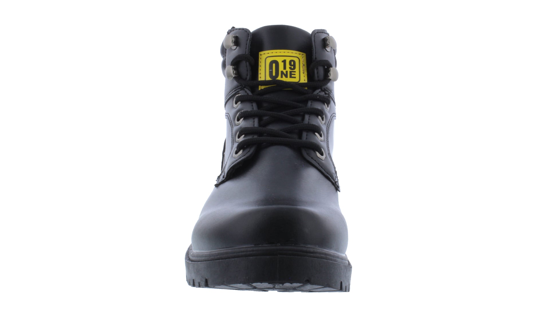 Bota con cordones de cuero sintético para hombre