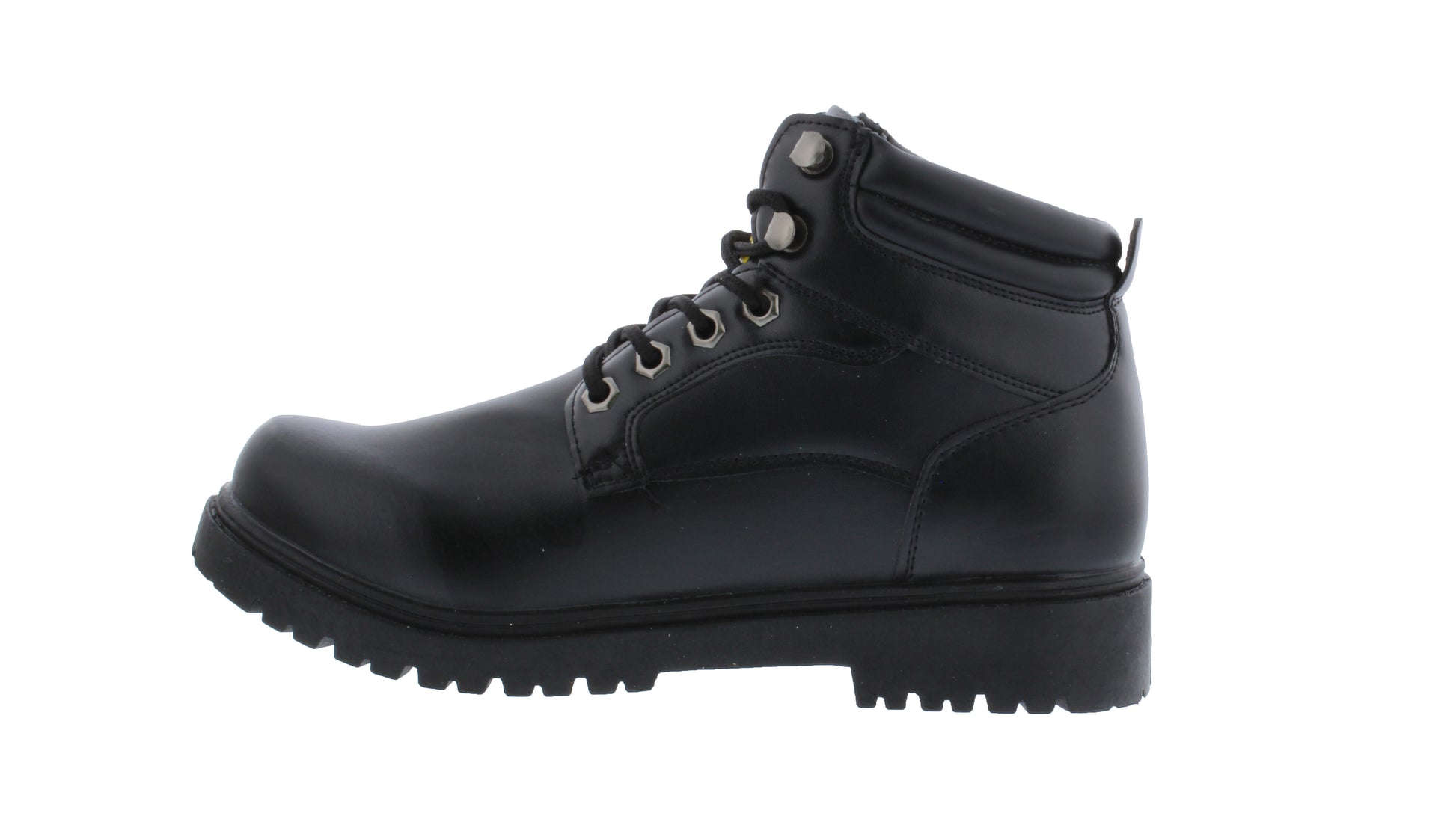 Bota con cordones de cuero sintético para hombre