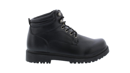 Bota con cordones de cuero sintético para hombre