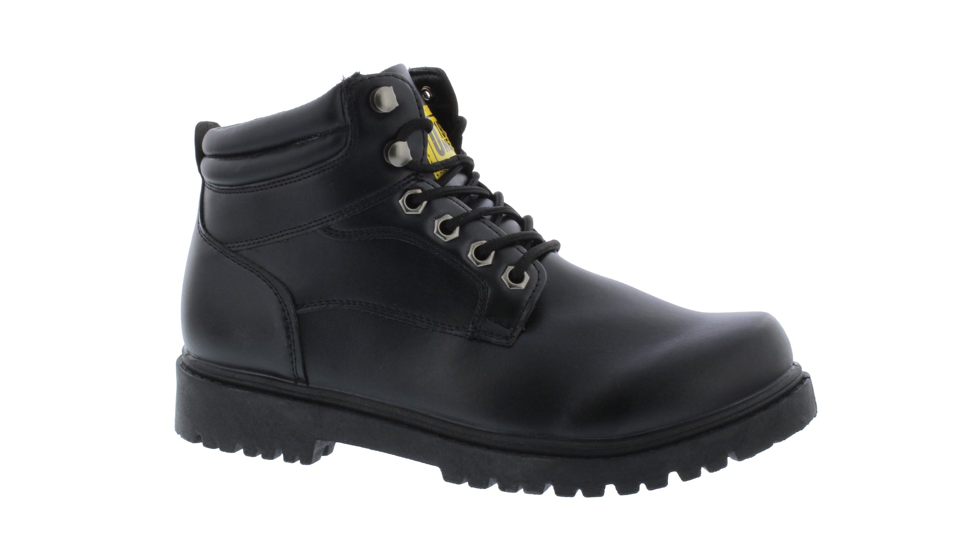 Bota con cordones de cuero sintético para hombre