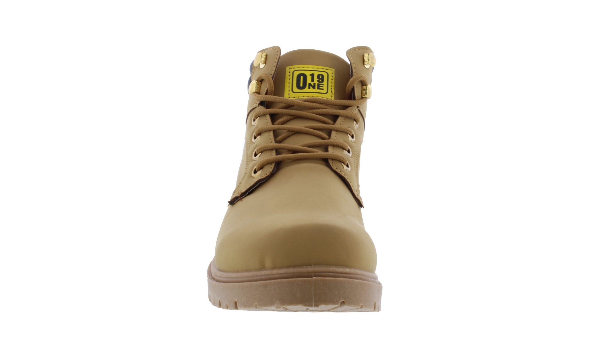 Bota con cordones de cuero sintético para hombre