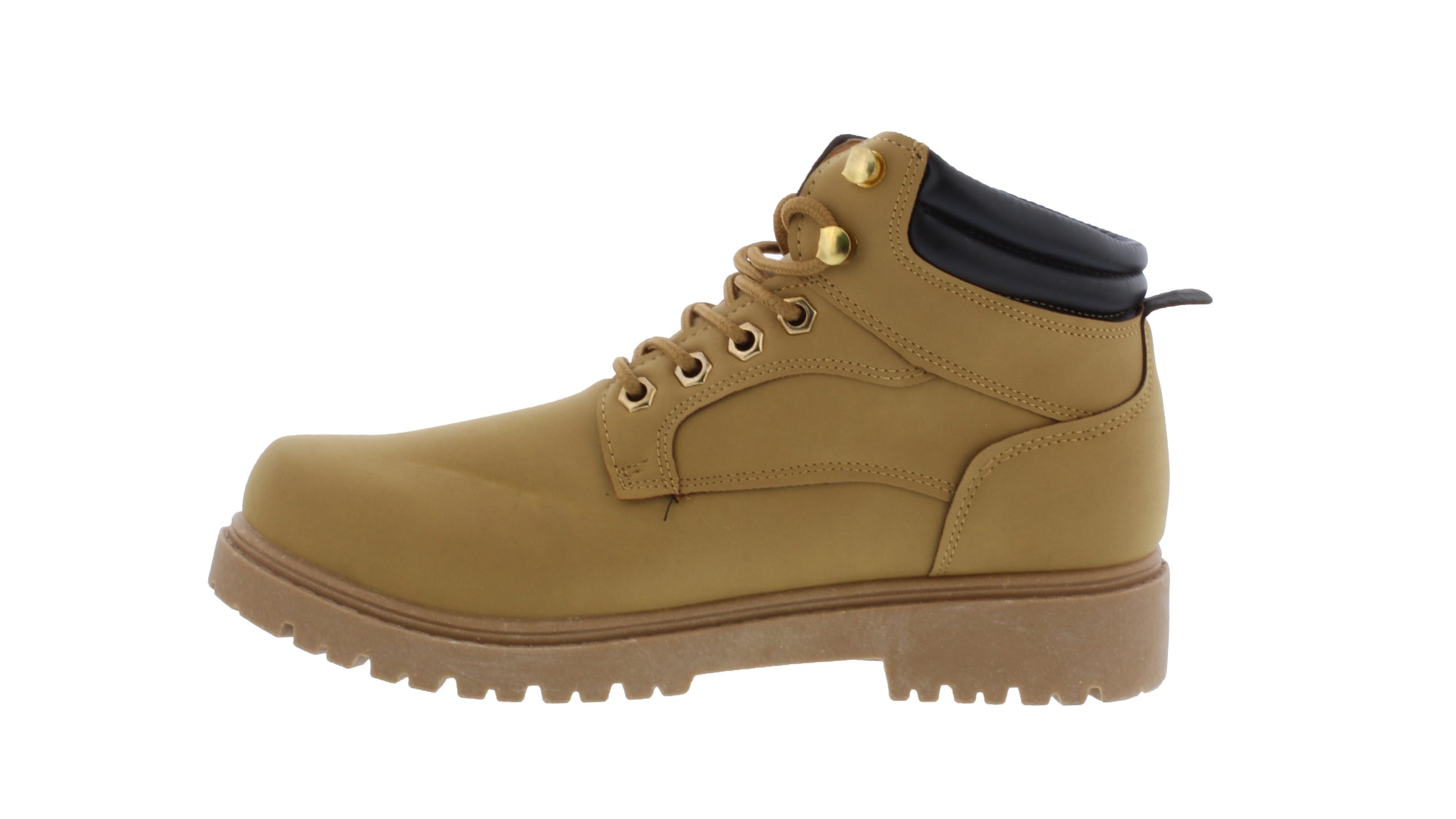 Bota con cordones de cuero sintético para hombre