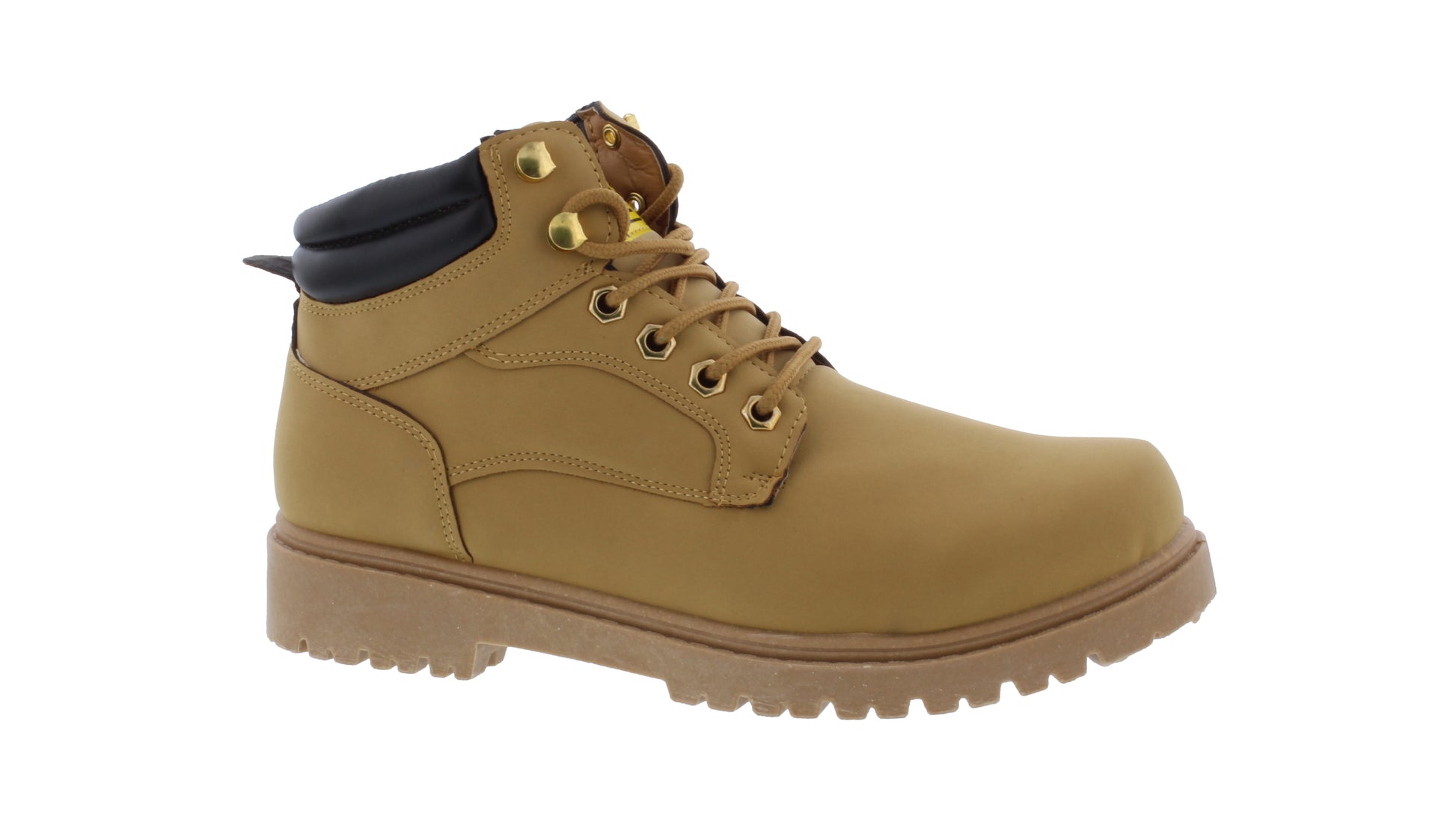 Bota con cordones de cuero sintético para hombre