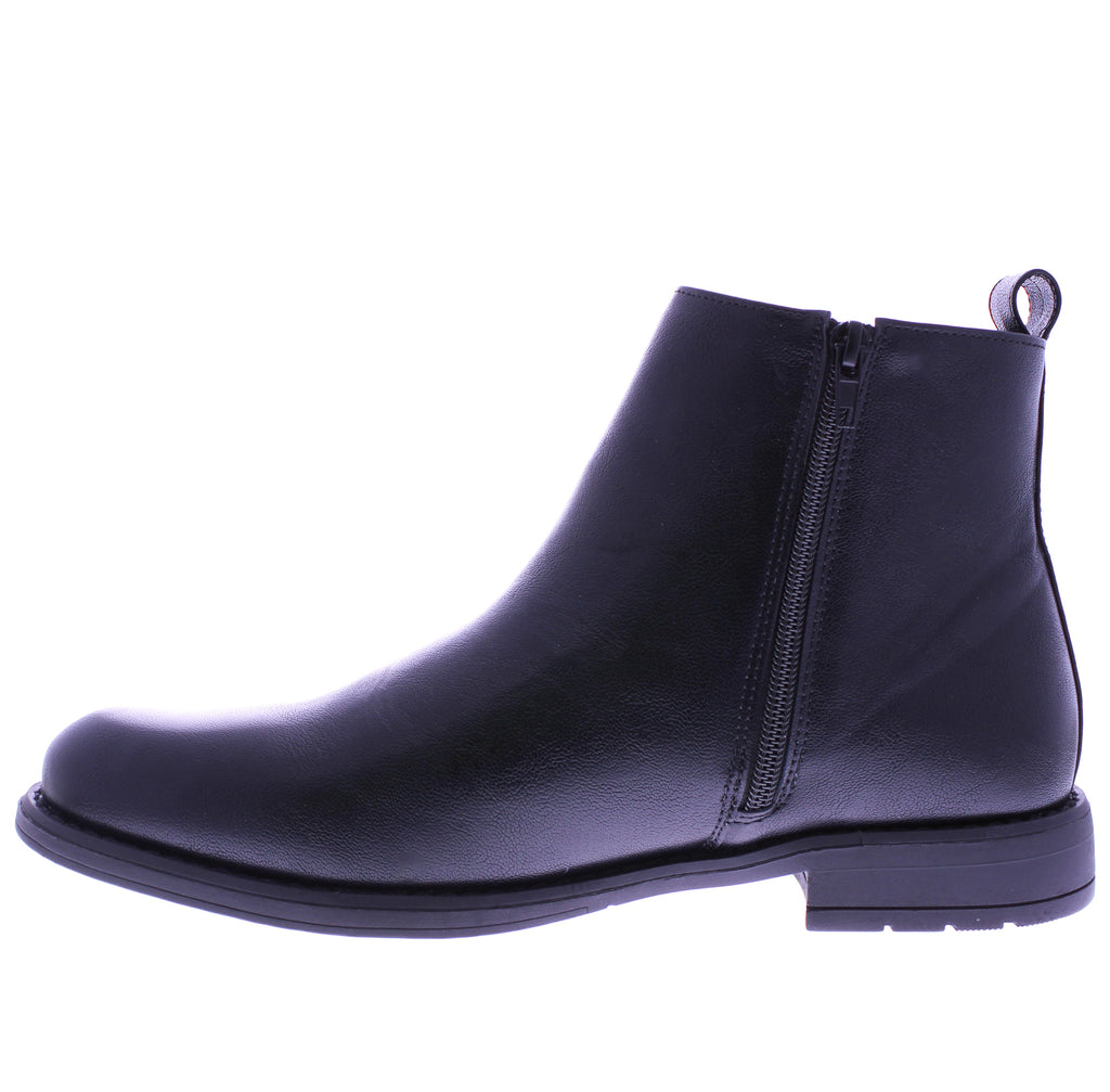 Bota con cordones de cuero sintético para hombre