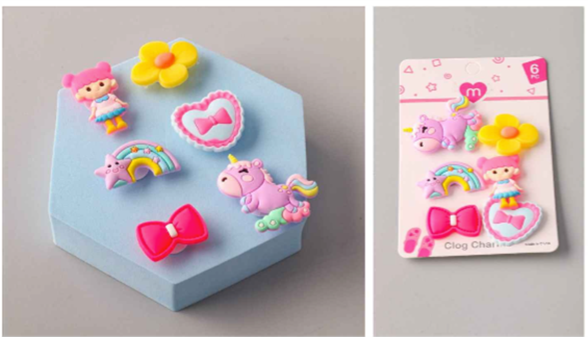 Rainbow Unicorn Shoe Charms