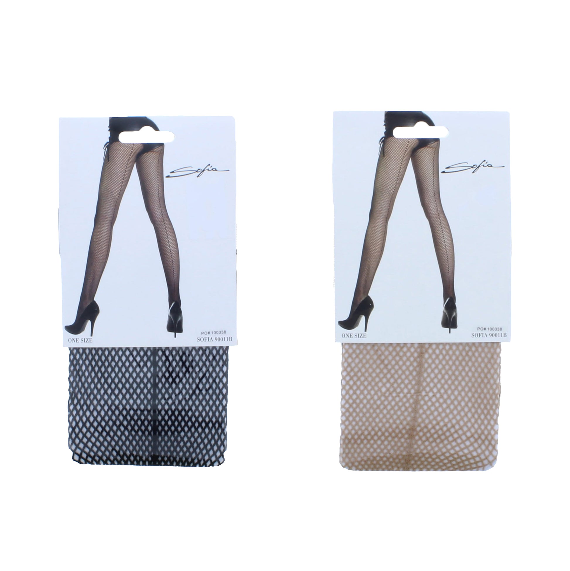Pantimedias de red con costura trasera