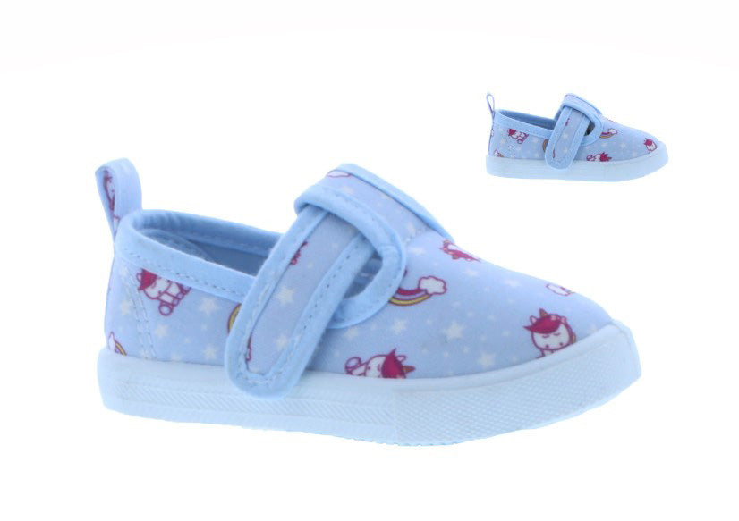 Girls Fabric Sneaker with Velcro Closure