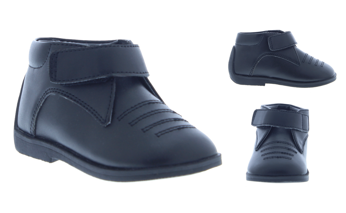 Boys Synthetic Leather Boot with Velcro Closure