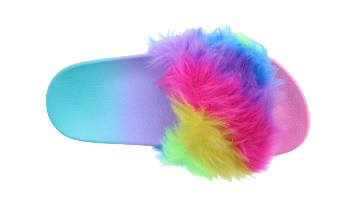 Girls Rubber Slipper with Fur