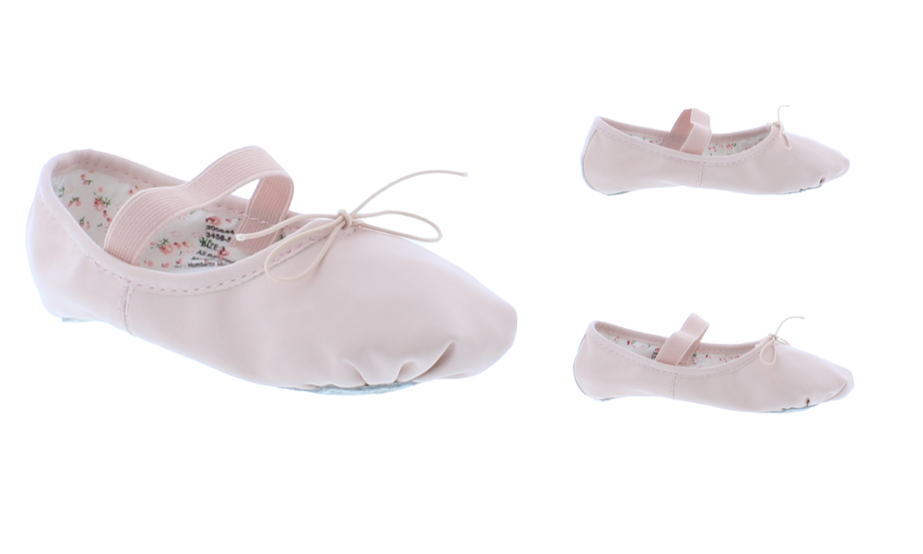 Girls Ballet Slipper with Elastic