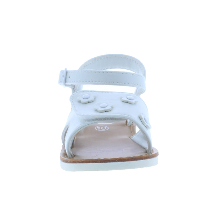 Girls Synthetic Leather Sandal with Velcro Closure