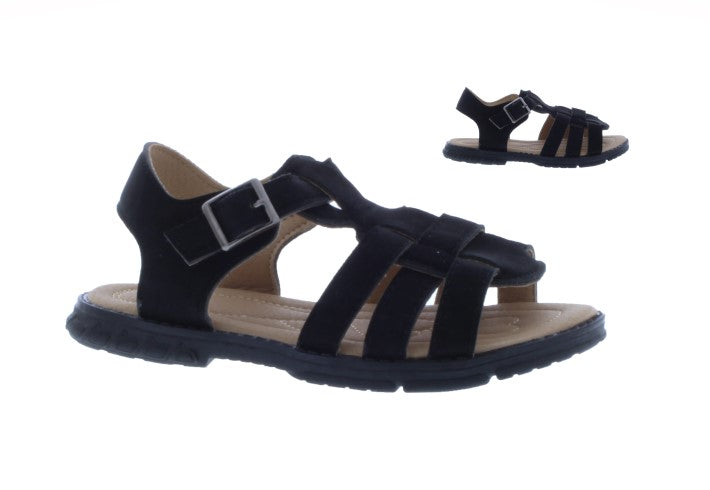 Boys Synthetic Leather Sandal with Buckle Closure