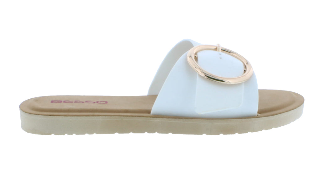 Women Slip On with Gold Buckle
