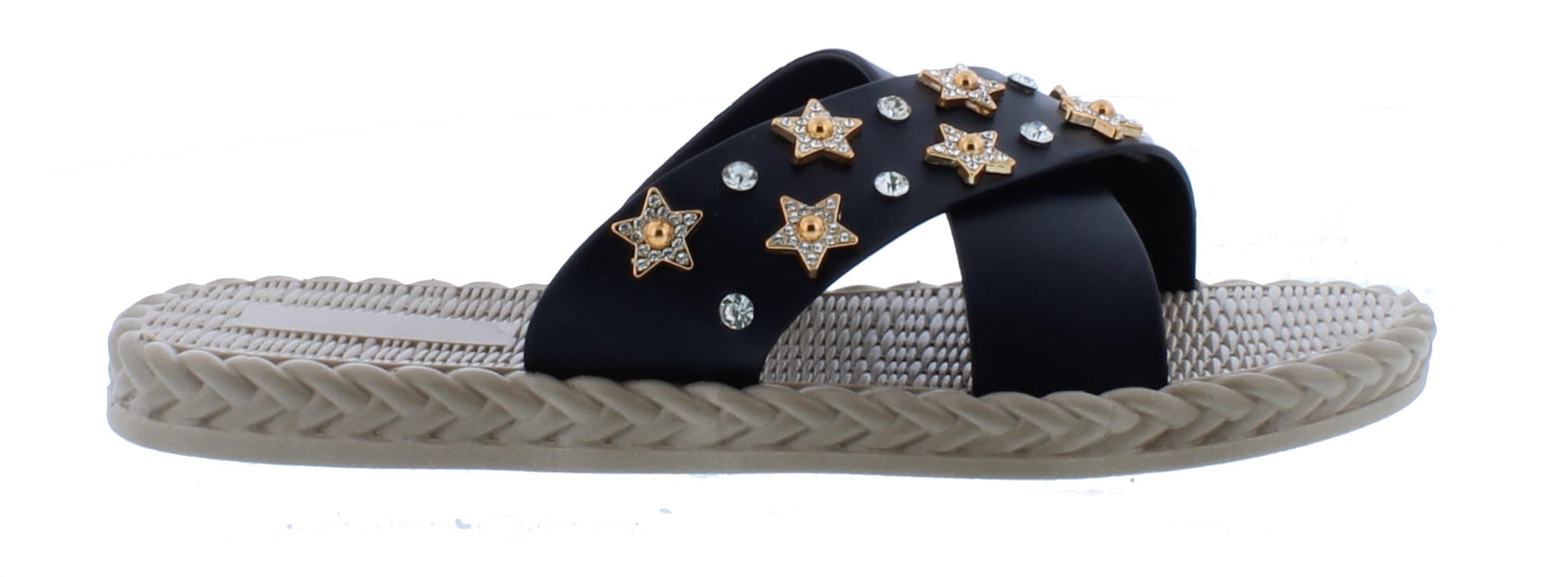 Women Crisscross Slip On Sandal with Stars
