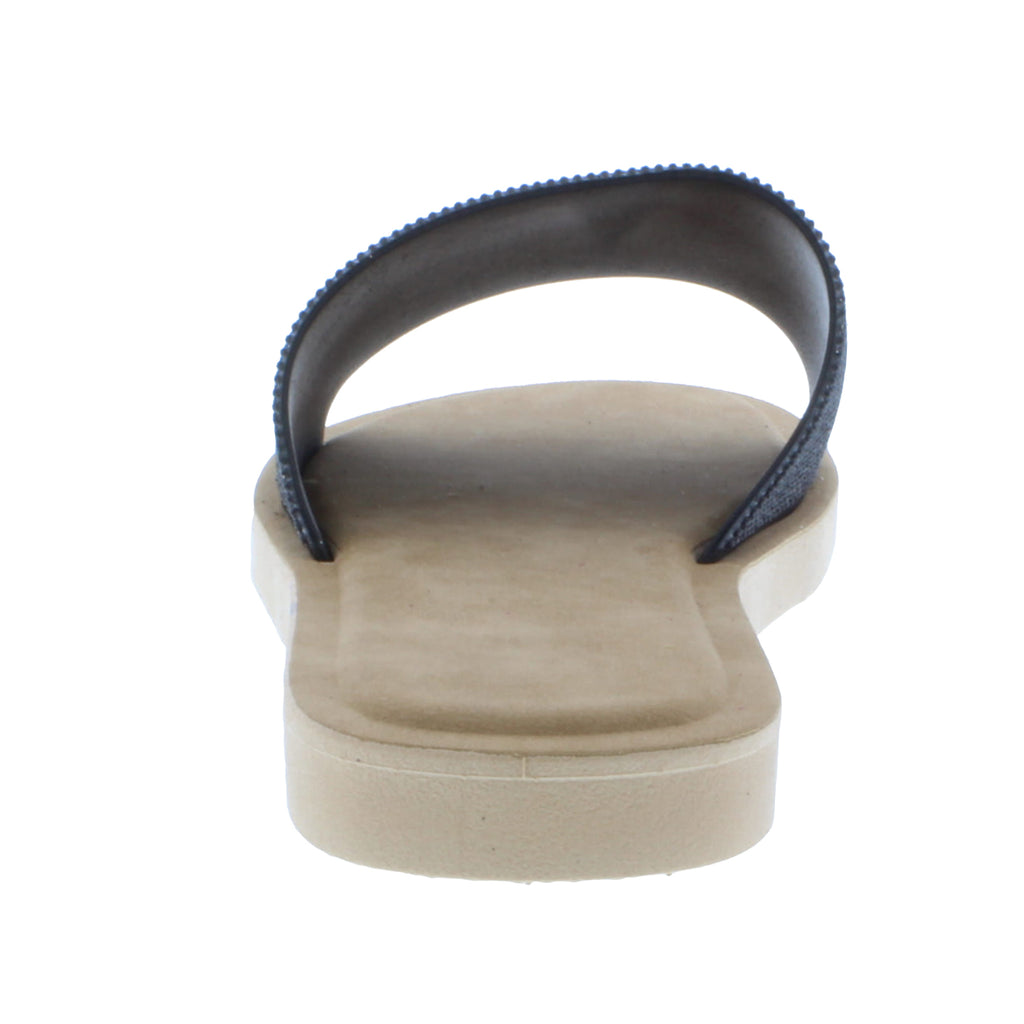 Sandalias de goma para mujer con purpurina