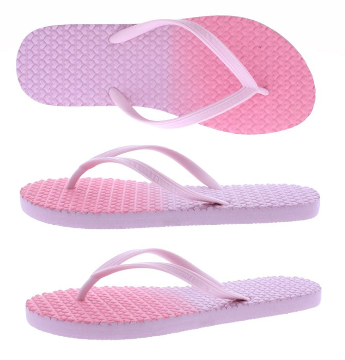 Women Two Tone Flip Flop with Hearts