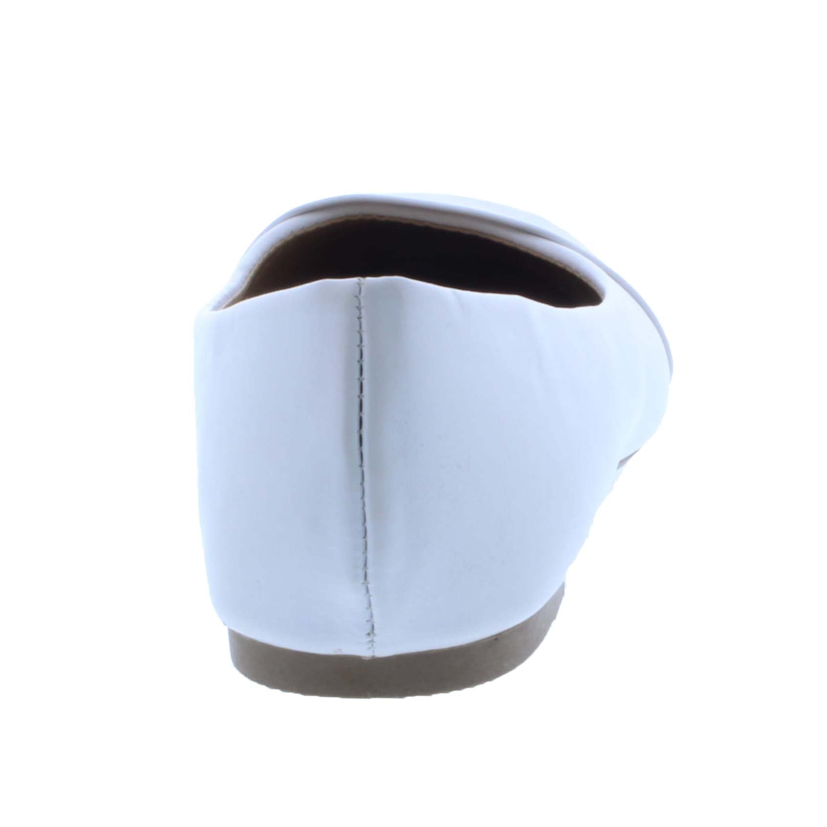 Women Faux Leather Flat with Rounded Tip