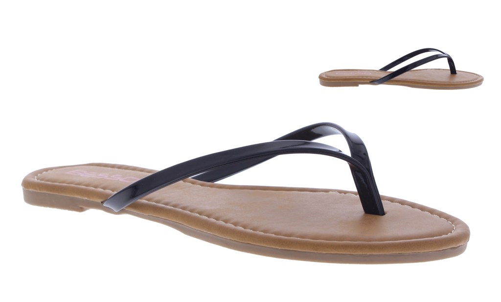 Women Patent Flip Flop