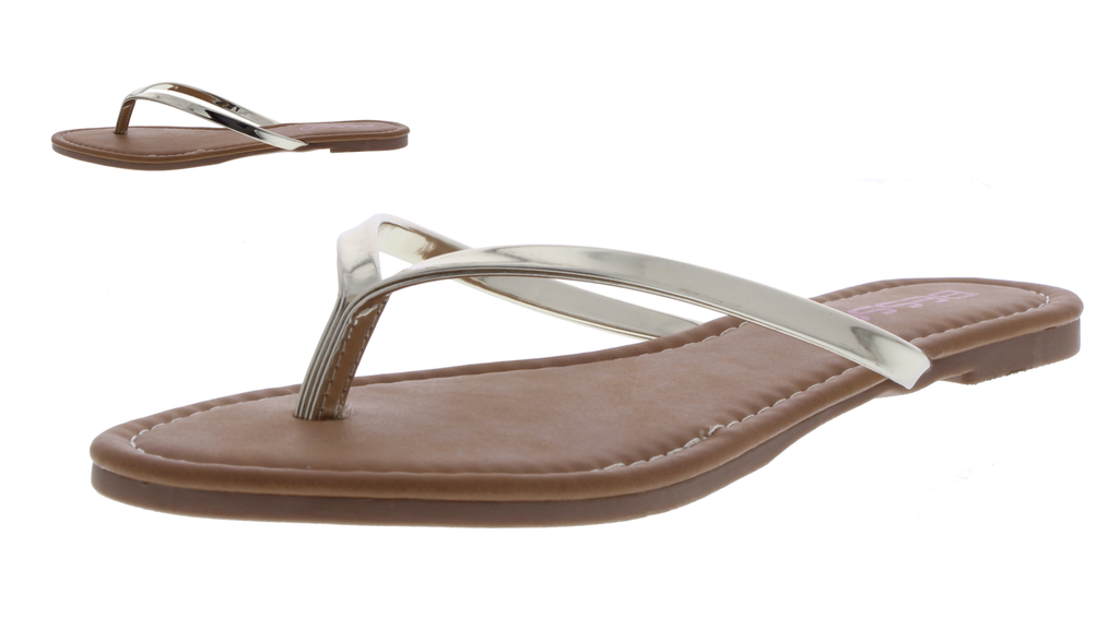 Women Patent Flip Flop