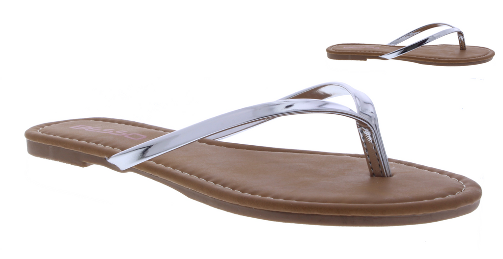 Women Patent Flip Flop