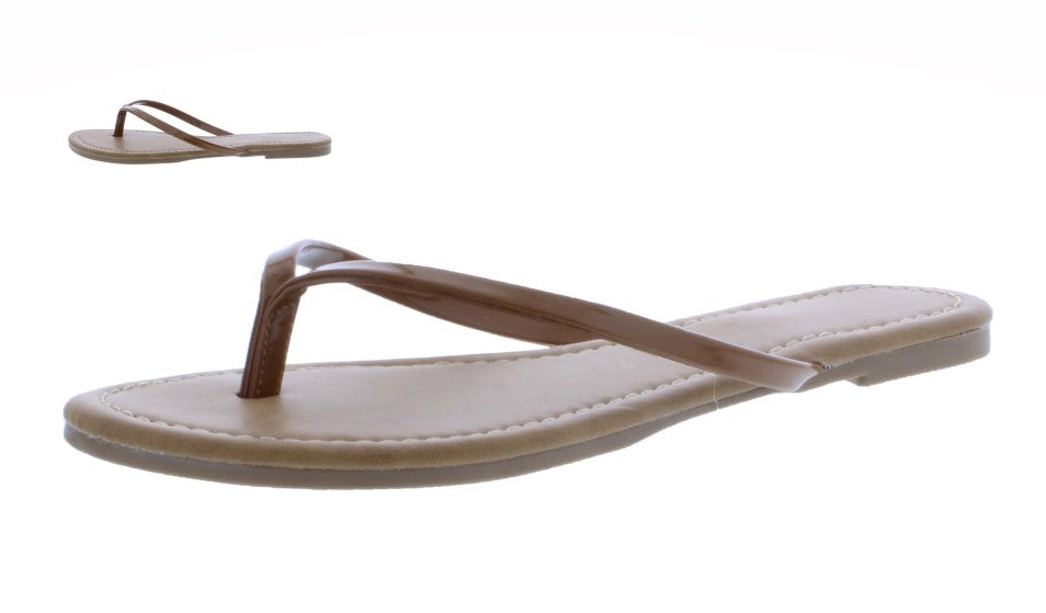 Women Patent Flip Flop