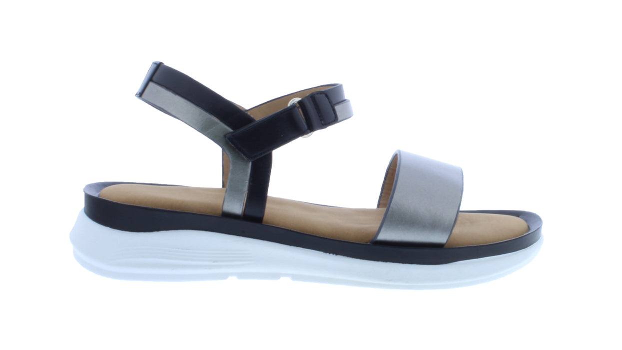 Women Synthetic Leather Sandal with Velcro Closure