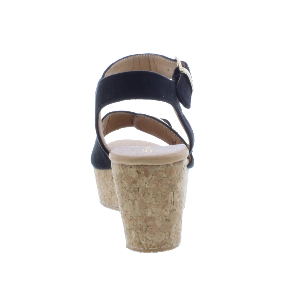 Sandalia Mujer Plataforma Piel Sintética Cierre Hebilla