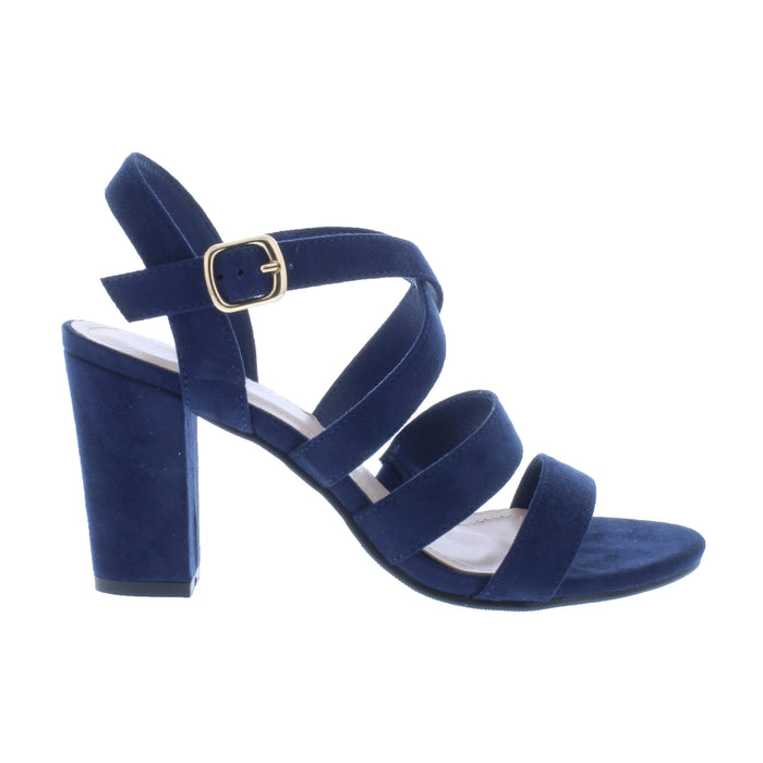 Women Strappy High Heel Sandal with Buckle Closure
