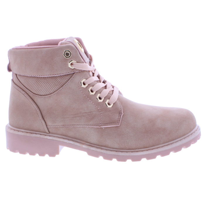 4” Women Suede Lace Up Boot